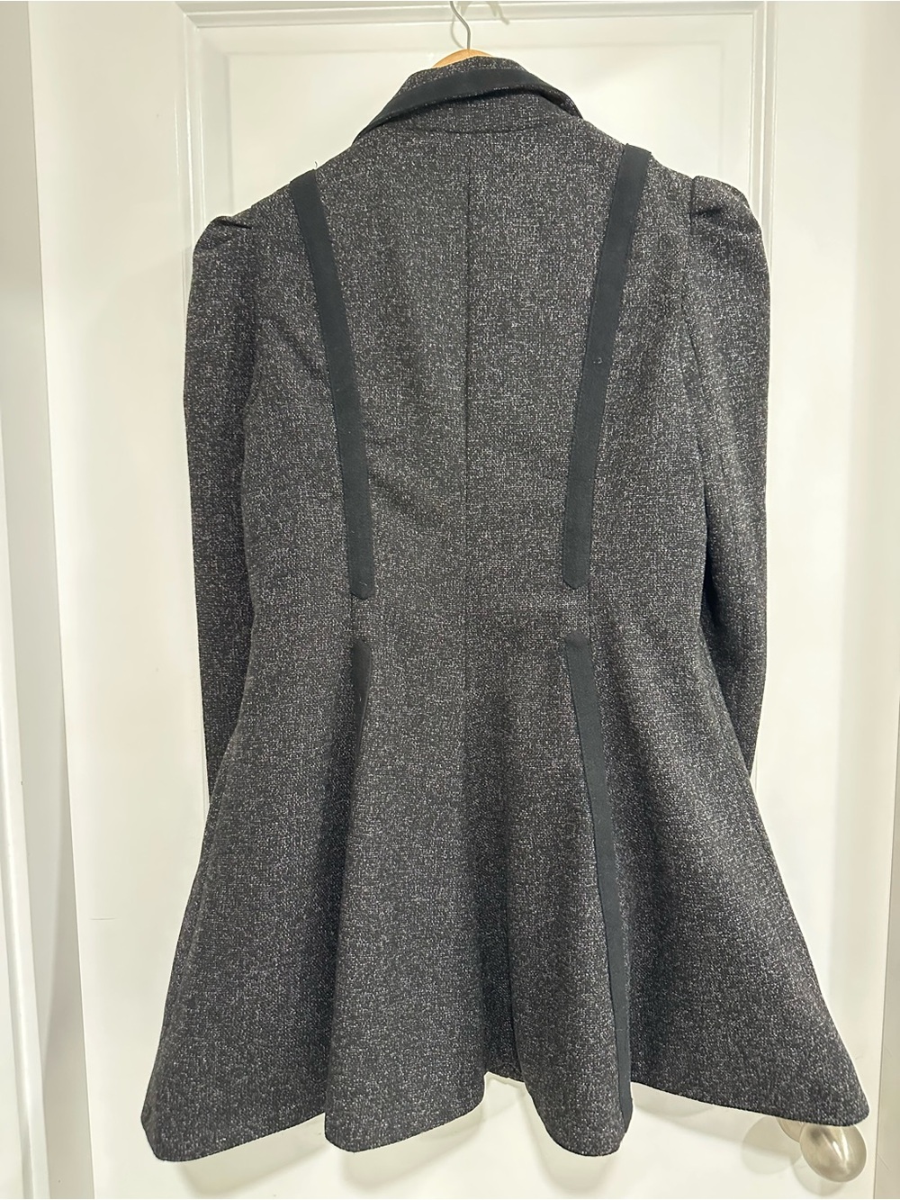 Jack by BB Dakota Dark Charcoal Military Coat Pea Coat Academia Size Small - Picture 3 of 13